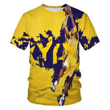 Charger l&#39;image dans la galerie, basketball star print short-sleeved t-shirt men&#39;s casual t-shirt
