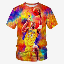 Charger l&#39;image dans la galerie, basketball star print short-sleeved t-shirt men&#39;s casual t-shirt
