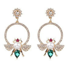 Carica l&#39;immagine nel visualizzatore di Gallery, crystal earrings party jewelry accessories cute pearl statement
