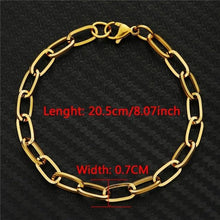 Load image into Gallery viewer, Stainless Steel Square Link Chain Necklaces
