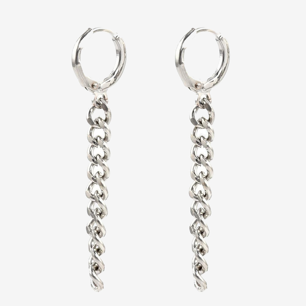 geometric circle word simple tassel earrings