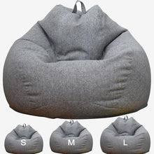 Load image into Gallery viewer, Linen Cloth Lounger Seat Bean Bag Pouf
