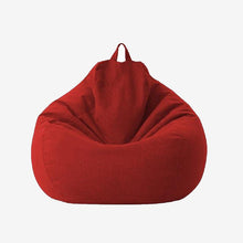 Load image into Gallery viewer, Linen Cloth Lounger Seat Bean Bag Pouf
