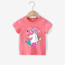 Charger l&#39;image dans la galerie, Baby girls t-shirt Summer Clothes Casual Cartoon cotton tops
