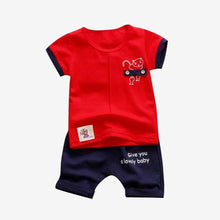 Charger l&#39;image dans la galerie, Boy Clothes Set Cartoon Printed Short Sleeve T-shirt
