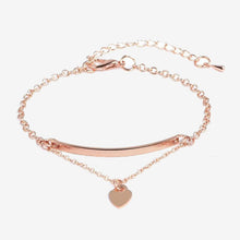 Load image into Gallery viewer, Women Rose Gold Silver Color Rhinestone Bracelet Cuff Simple
