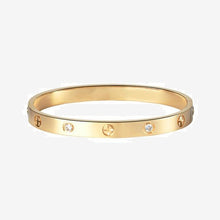 Load image into Gallery viewer, Women Rose Gold Silver Color Rhinestone Bracelet Cuff Simple
