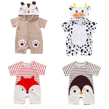 Charger l&#39;image dans la galerie, Infant jumpsuit summer romper animal print girl boy cotton suit

