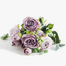 Load image into Gallery viewer, Peony Bouquet Tea Rose Fake Wedding Autumn
