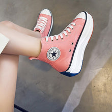 Charger l&#39;image dans la galerie, Canvas Women Fashion Trainers Women High Top Sneaker
