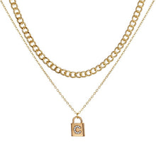 Carica l&#39;immagine nel visualizzatore di Gallery, Women Steampunk Multi Layered Star Lock Pendant
