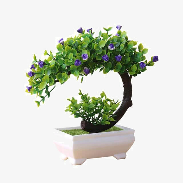 Bonsai Fake Flower Potted Desk Ornament