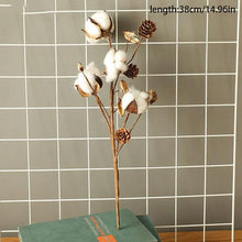 Load image into Gallery viewer, Naturally Dried Cotton Flowers Artificial Plants

