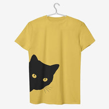 Charger l&#39;image dans la galerie, Cat Face Letter Print Tee Shirt Femme T-shirt Casual
