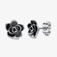 Load image into Gallery viewer, Daily Wearing Party Earring with White/Black Flower Jewelry
