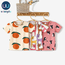 Load image into Gallery viewer, Children&#39;s Tees Baby Girl Tops O-Neck Cartoon Casual Girl
