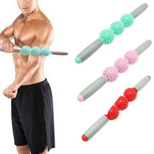 Carica l&#39;immagine nel visualizzatore di Gallery, Yoga Massage Roller Stick Body Leg Back Muscle Soreness Relief Training Tool Gym Muscle Massage Roller Body Relax Tool with Ball
