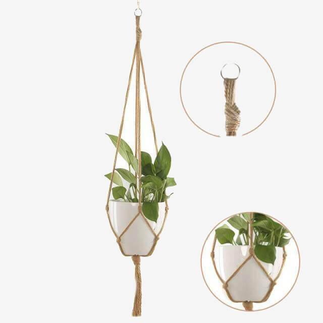 Pot Hanging Basket Knotted Rope