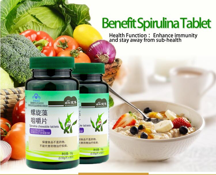 60 pills Spirulina Tablet Rich in Protein Multi Vitamins